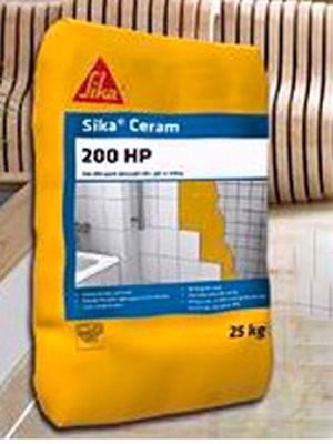 Keo dán gạch Sika Ceram 200HP - Ngoài trời, ẩm ướt, Sàn trệt - 25kg 